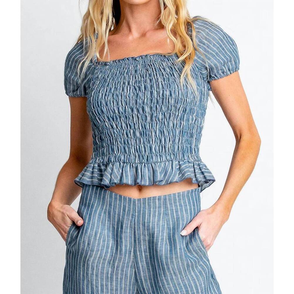 NEW MONTE demi top in harbor stripe